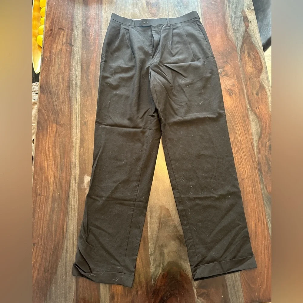Ralph Lauren Black Dress Pants with Straight-Leg Cut